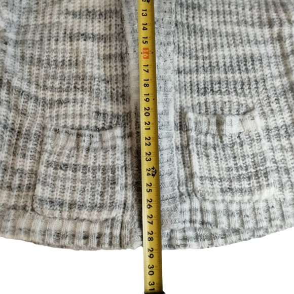 TORRID Cocoon Cardigan Sz 0  L/12 Heather Grey Brushed Fleece Knit 16301641 - Picture 9 of 15
